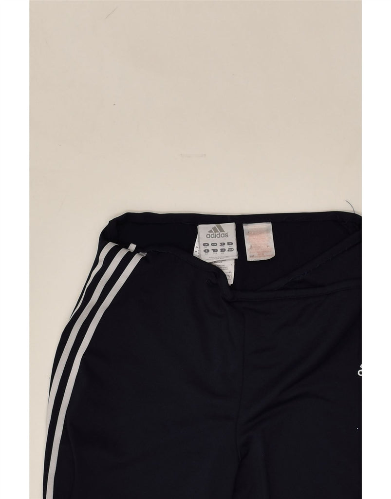 ADIDAS Girls Tracksuit Trousers 13-14 Years Navy Blue Polyester | Vintage Adidas | Thrift | Second-Hand Adidas | Used Clothing | Messina Hembry 