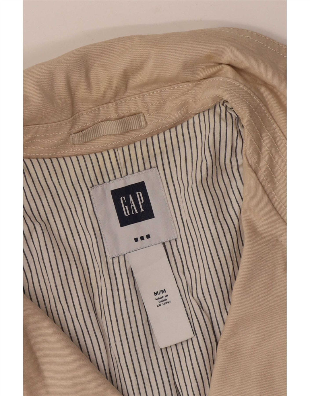 Gap Womens Pea Coat UK 12 Medium Beige Cotton