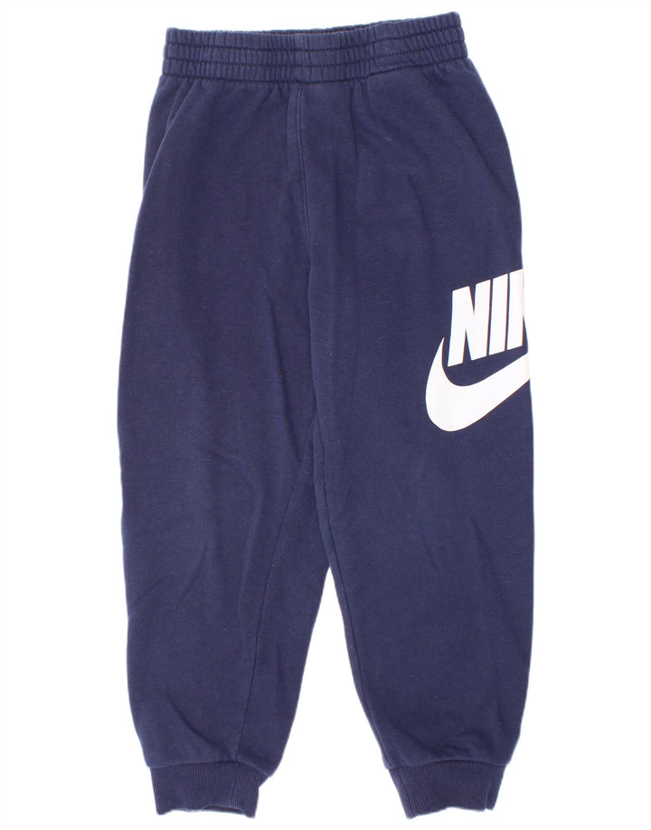 Nike Boys Graphic Tracksuit Trousers Joggers 5-6 Years Medium Navy Blue