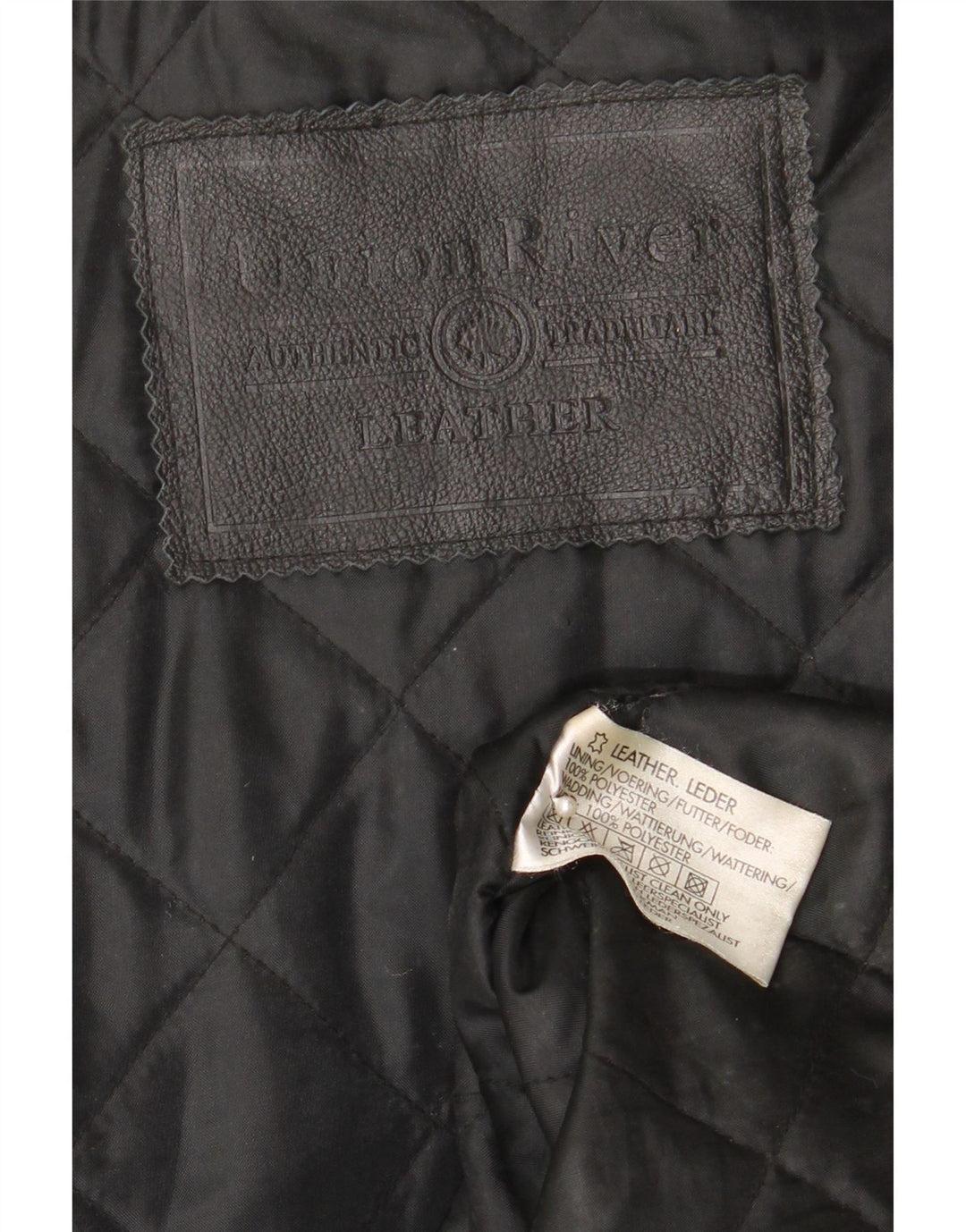 Union River Mens Leather Coat UK 41/43 Large Black Leather