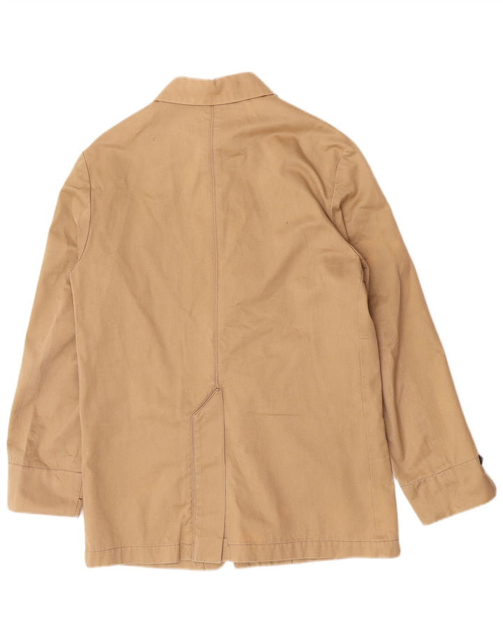 Barba Mens Overcoat IT 46 Small Beige Cotton