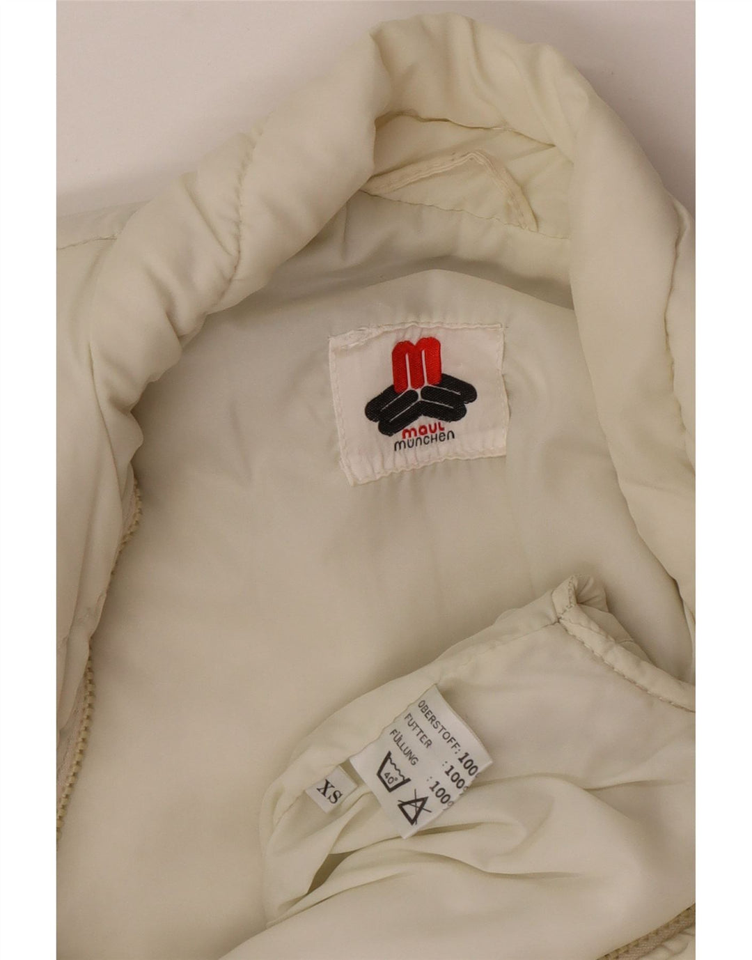 Maul Womens Oversized Quilted Gilet UK 6 XS Off White Polyamide
