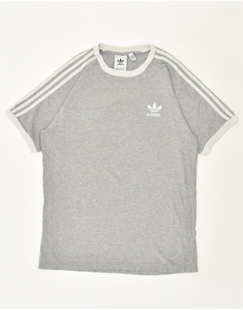 ADIDAS Mens T-Shirt Top Medium Grey Cotton Vintage Adidas and Second-Hand Adidas from Messina Hembry 