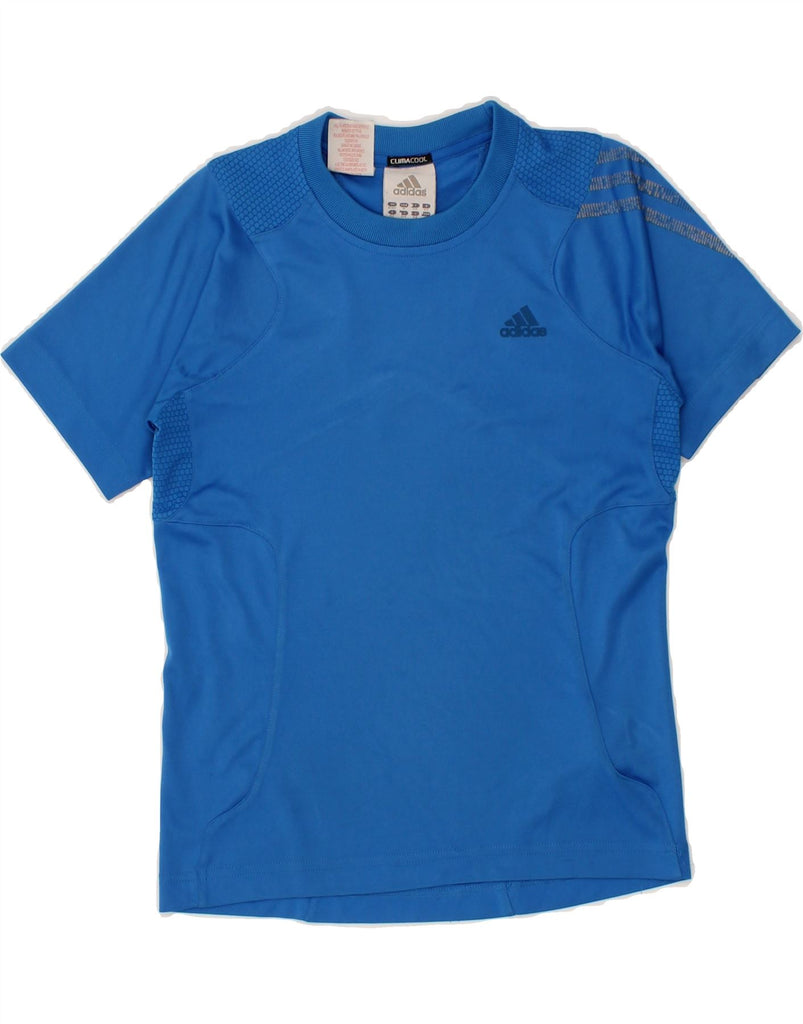 ADIDAS Boys Climacool T-Shirt Top 11-12 Years Blue Polyester Vintage Adidas and Second-Hand Adidas from Messina Hembry 