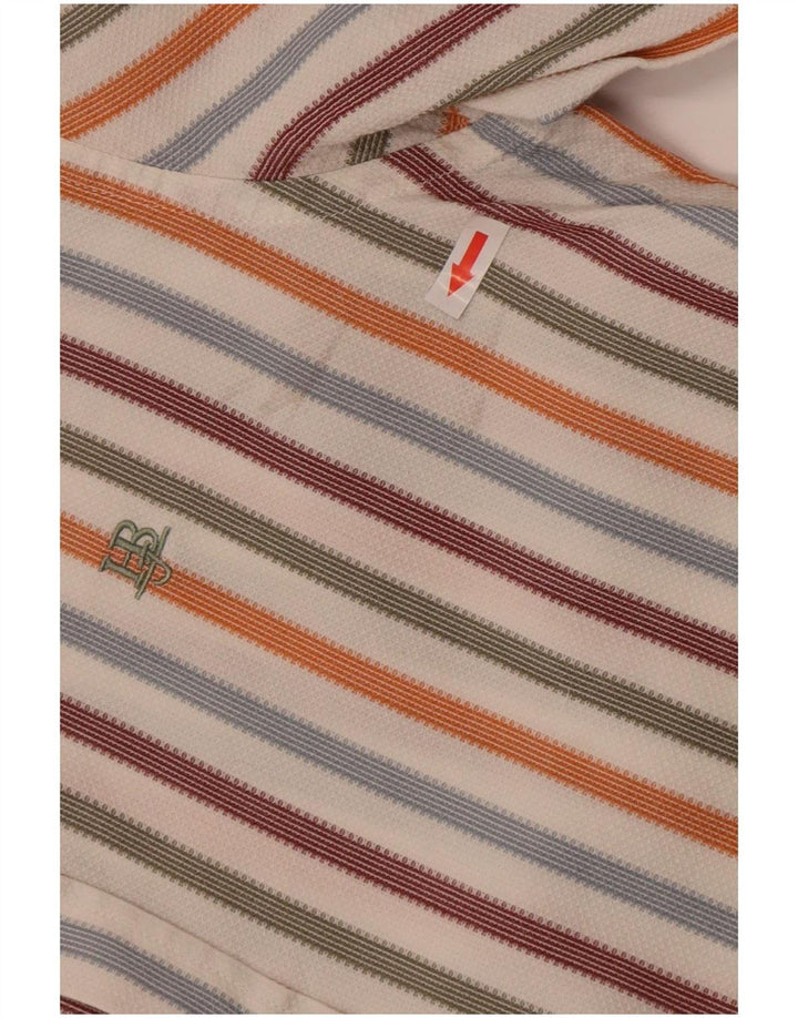 Harmont & Blaine Mens Regular Fit Shirt Large Multicoloured Striped Cotton