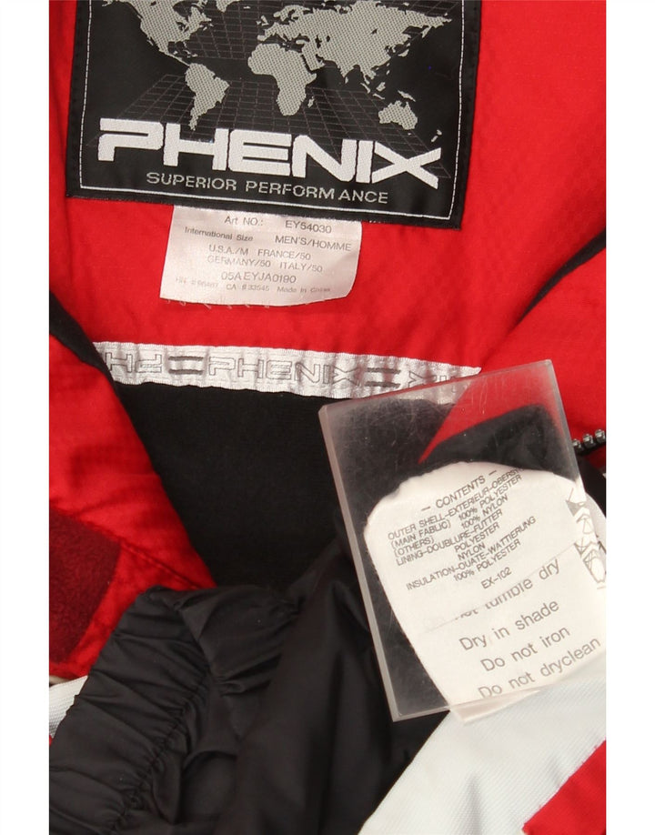 Phoenix Mens Ski Jacket IT 50 Large Red Colourblock Polyester