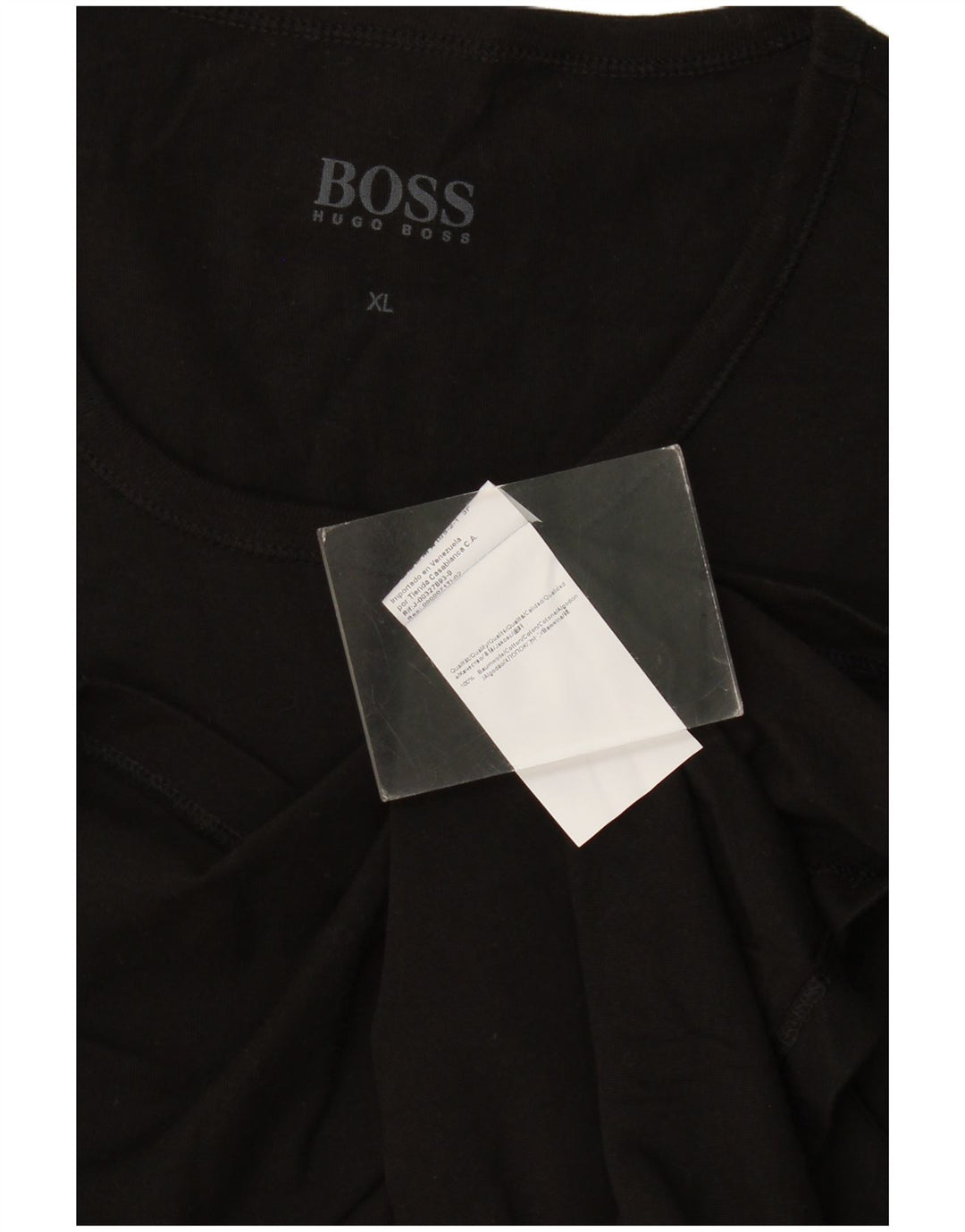 Hugo Boss Mens T-Shirt Top XL Black Cotton