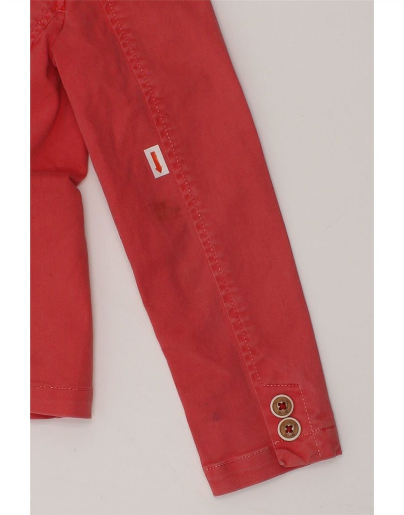 MASSIMO DUTTI Girls Military Denim Jacket 5-6 Years Red Cotton | Vintage Massimo Dutti | Thrift | Second-Hand Massimo Dutti | Used Clothing | Messina Hembry 