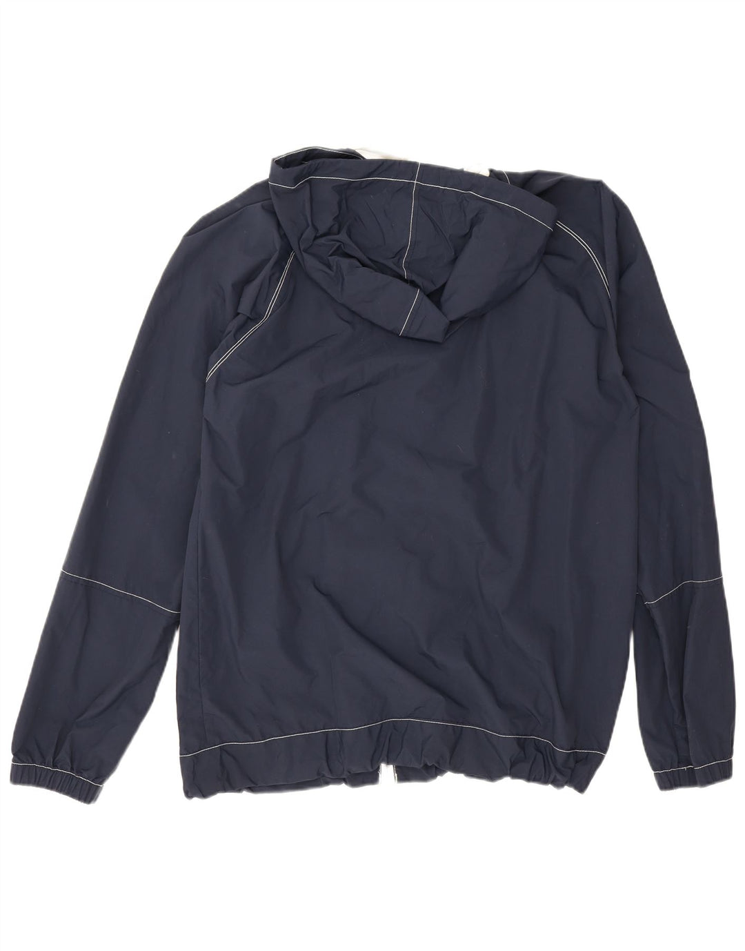 Jack Wills Mens Hooded Rain Jacket UK 40 Large Navy Blue Nylon