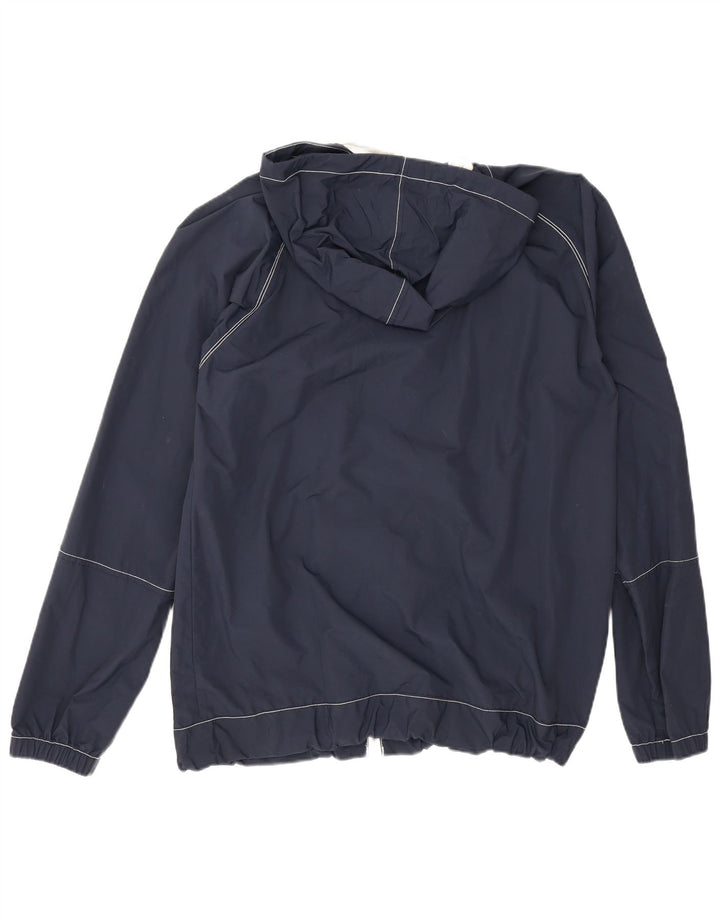 Jack Wills Mens Hooded Rain Jacket UK 40 Large Navy Blue Nylon
