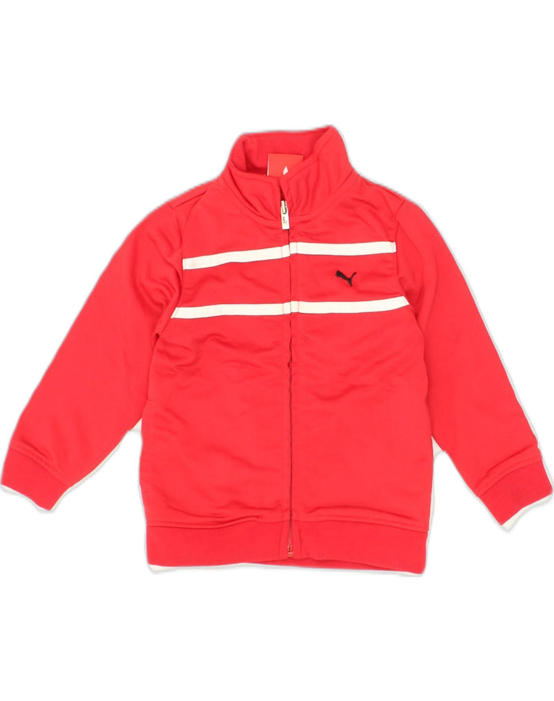 PUMA Baby Boys Tracksuit Top Jacket 18-24 Months Red Polyester | Vintage Puma | Thrift | Second-Hand Puma | Used Clothing | Messina Hembry 