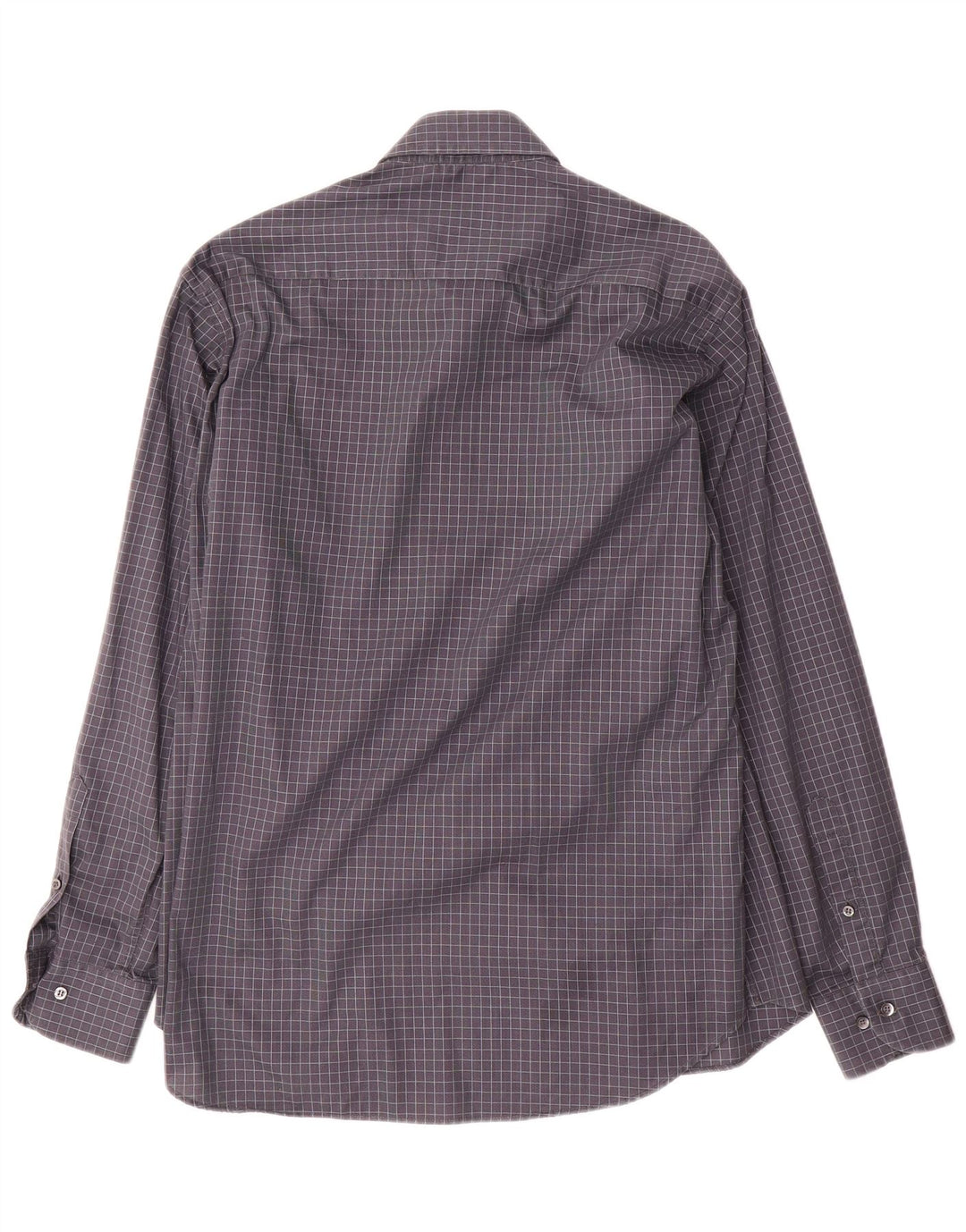 Yves Saint Laurent Mens Shirt Size 40 15 3/4 Medium Grey Gingham