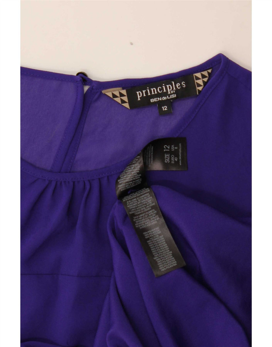 Principles Womens Sleeveless Regular Shift Dress UK 12 Medium Purple