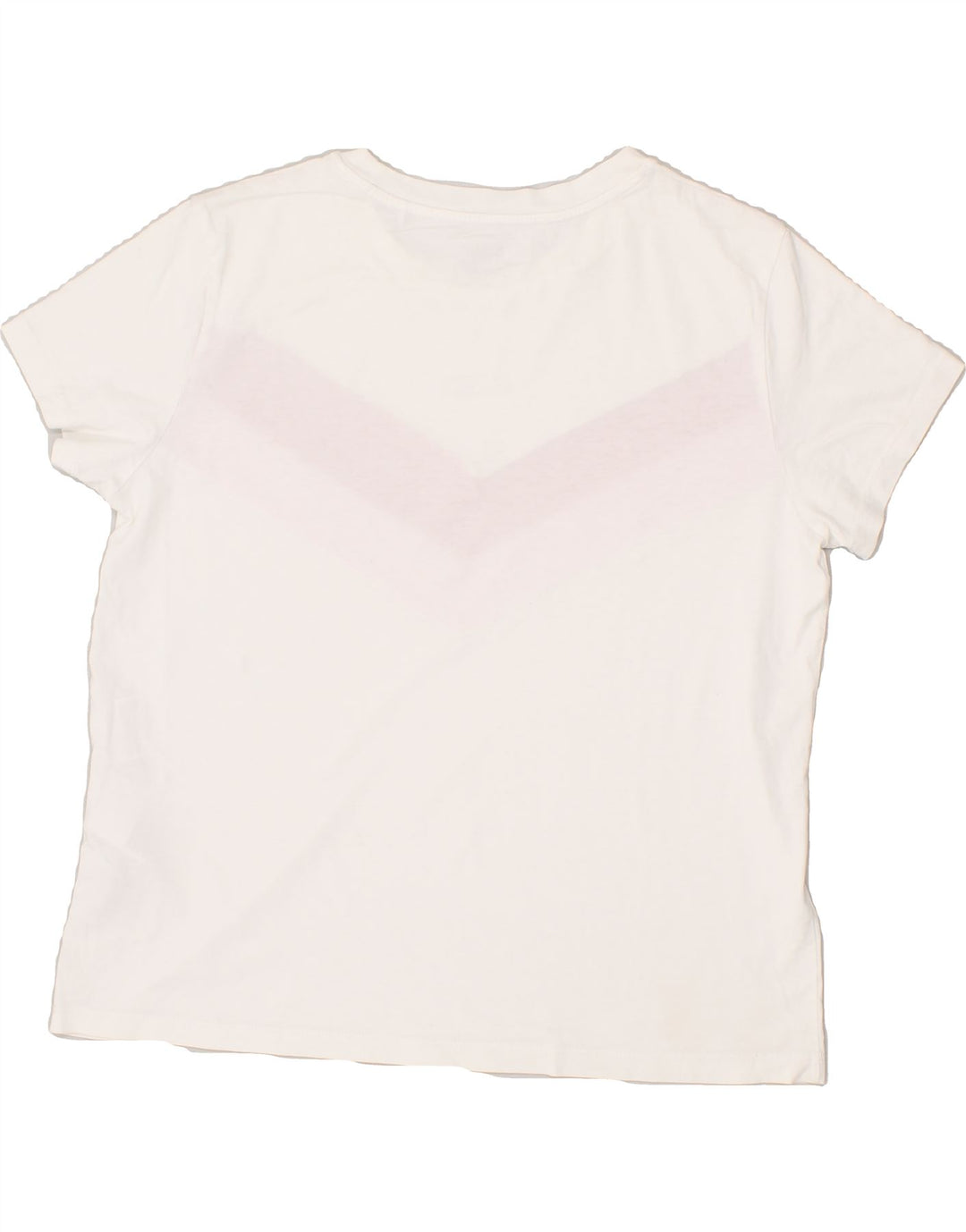 LEVI'S Womens T-Shirt Top UK 14 Medium White Colourblock Cotton Vintage Levi's and Second-Hand Levi's from Messina Hembry 