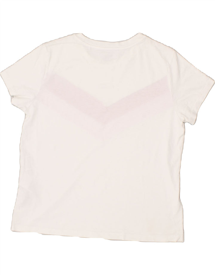 LEVI'S Womens T-Shirt Top UK 14 Medium White Colourblock Cotton Vintage Levi's and Second-Hand Levi's from Messina Hembry 