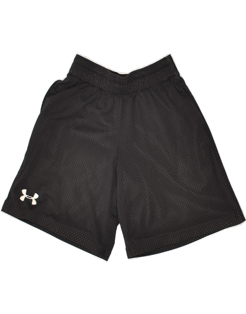 UNDER ARMOUR Boys Sport Shorts 7-8 Years Small Black Polyester | Vintage Under Armour | Thrift | Second-Hand Under Armour | Used Clothing | Messina Hembry 