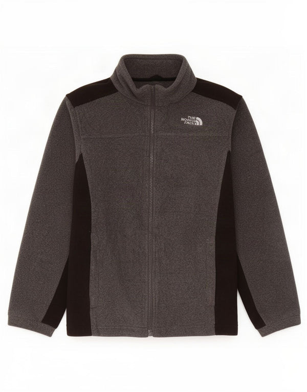 The North Face Boys Fleece Jacket 10-11 Years Medium Grey Colourblock