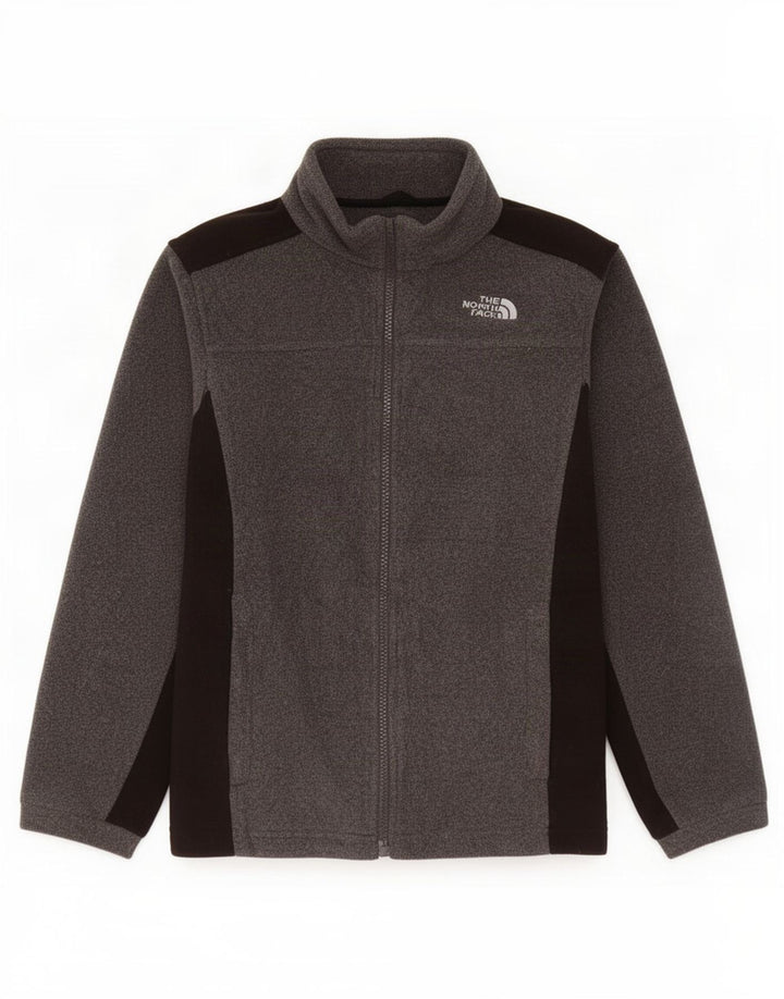 The North Face Boys Fleece Jacket 10-11 Years Medium Grey Colourblock