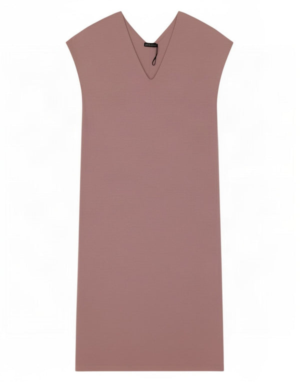 Zara Womens Sleeveless Maxi Dress UK 12 Medium Pink Cotton