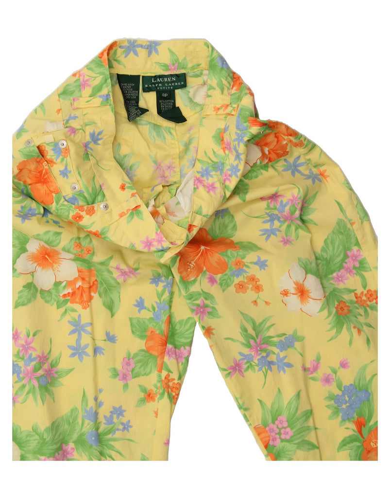RALPH LAUREN Womens Petite Capri Trousers US 8 Medium W28 L20 Yellow Vintage Ralph Lauren and Second-Hand Ralph Lauren from Messina Hembry 