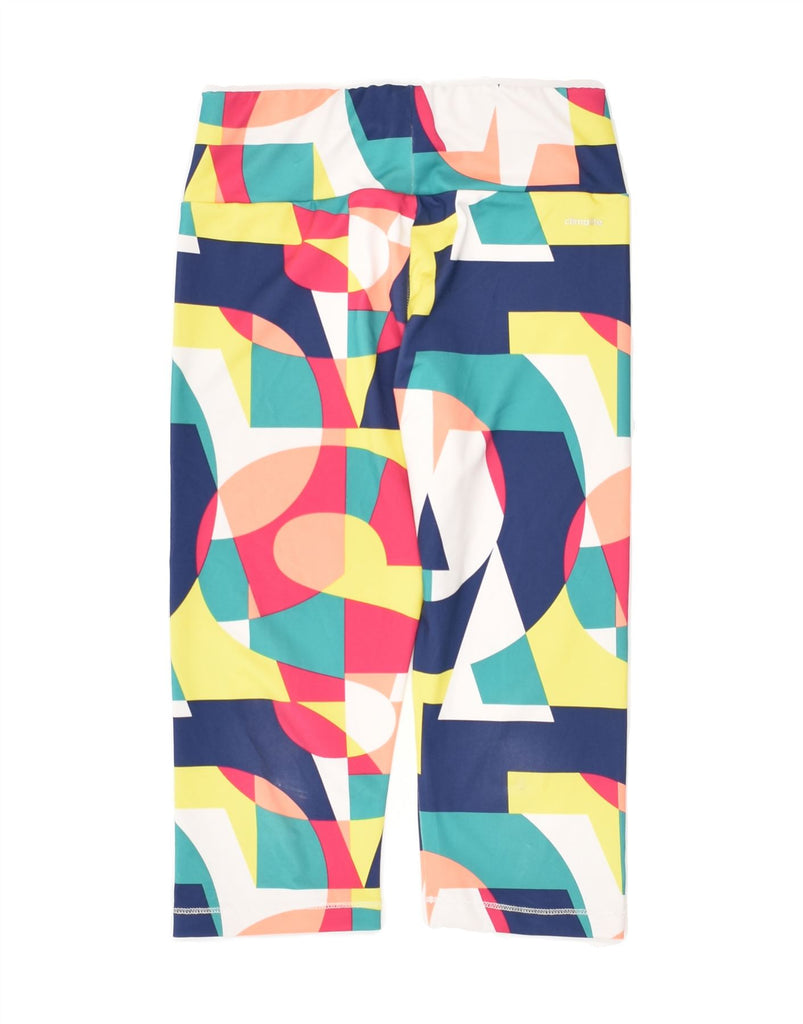 ADIDAS Girls Climalite Capri Leggings 11-12 Years Multicoloured Geometric | Vintage Adidas | Thrift | Second-Hand Adidas | Used Clothing | Messina Hembry 