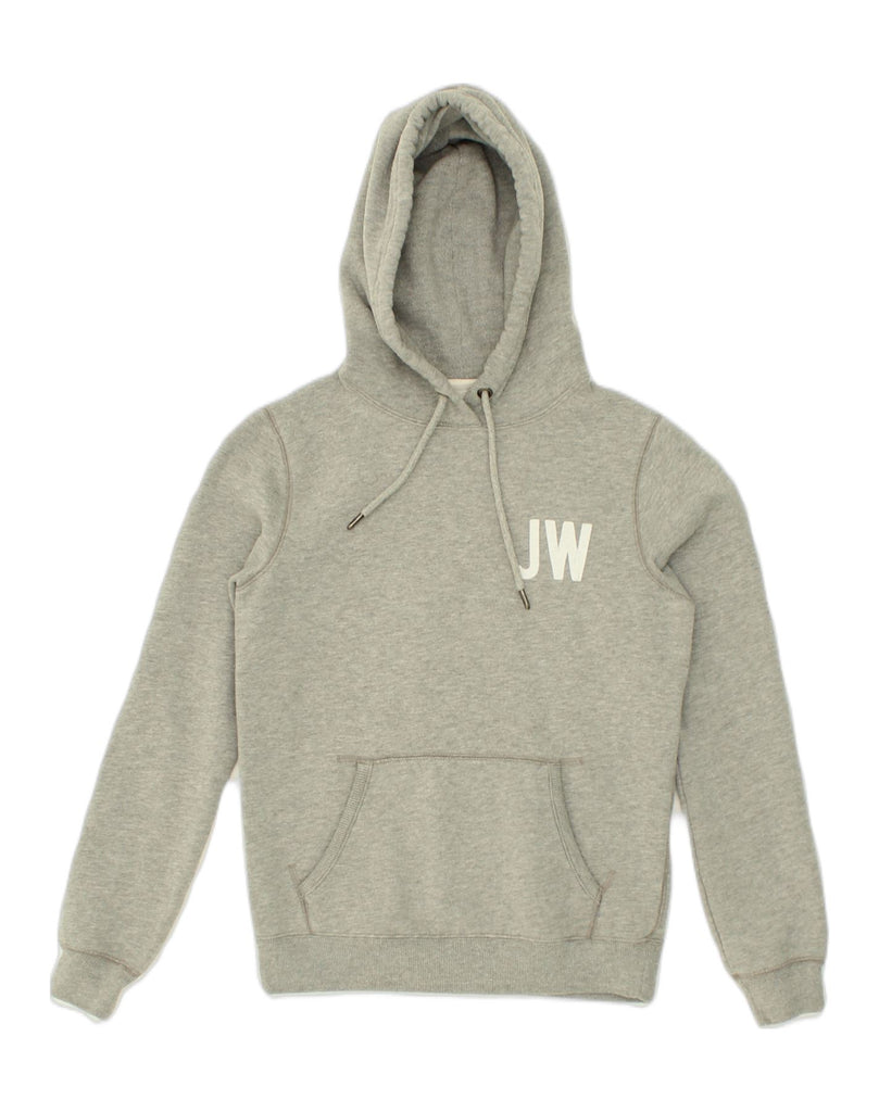 JACK WILLS Womens Graphic Hoodie Jumper UK 10 Small Grey Polyester | Vintage Jack Wills | Thrift | Second-Hand Jack Wills | Used Clothing | Messina Hembry 