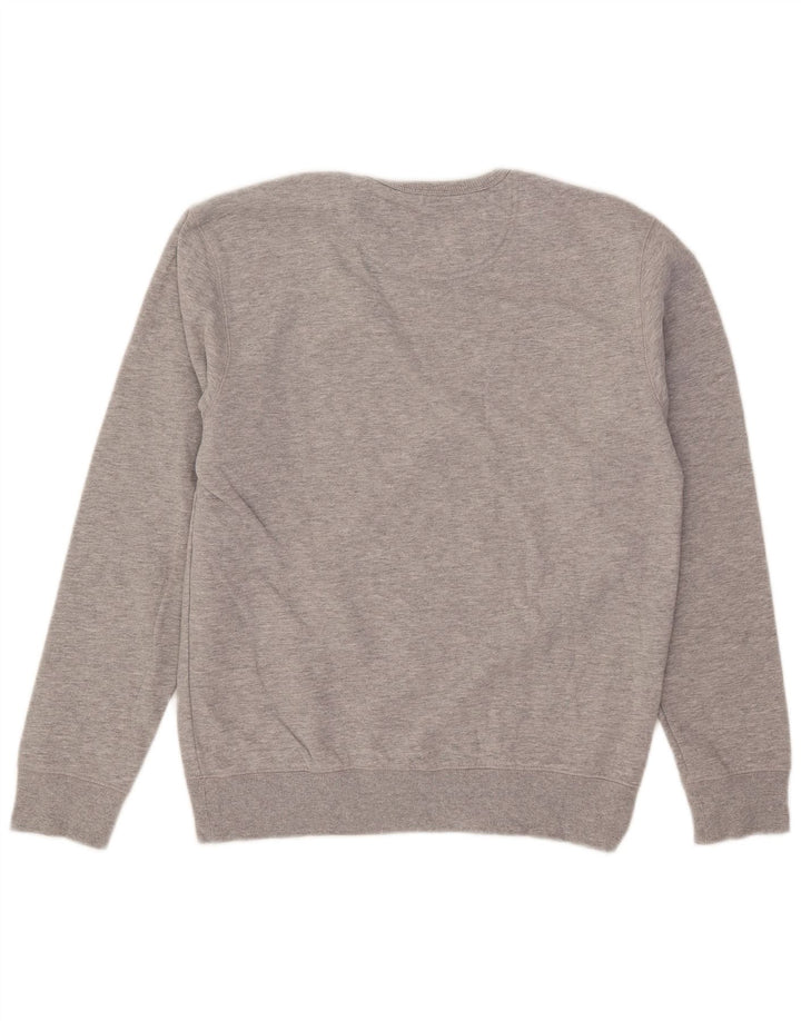 Ben Sherman Womens Graphic Sweatshirt Jumper UK 16 Large Grey Flecked