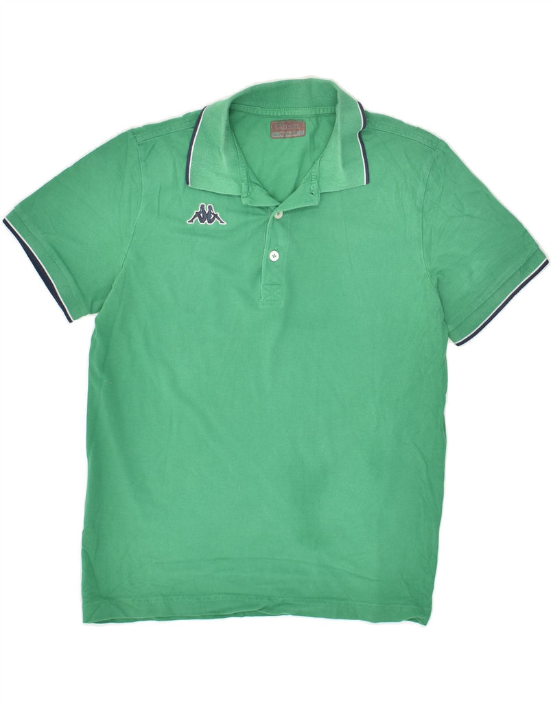 KAPPA Mens Polo Shirt Medium Green Cotton | Vintage Kappa | Thrift | Second-Hand Kappa | Used Clothing | Messina Hembry 