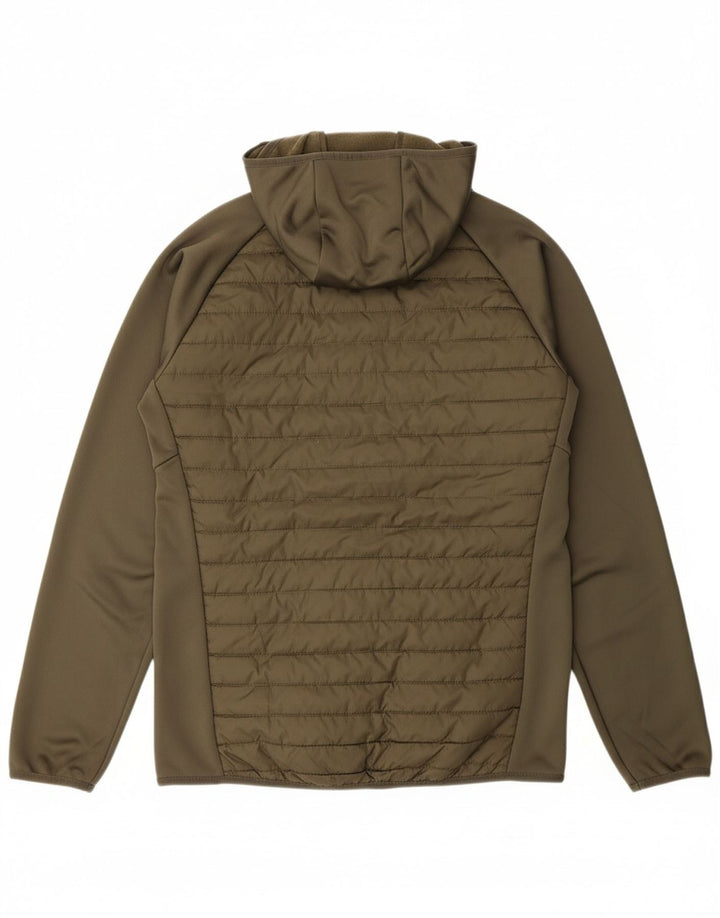 JACK & JONES Mens Zip Hoodie Sweater XS Khaki