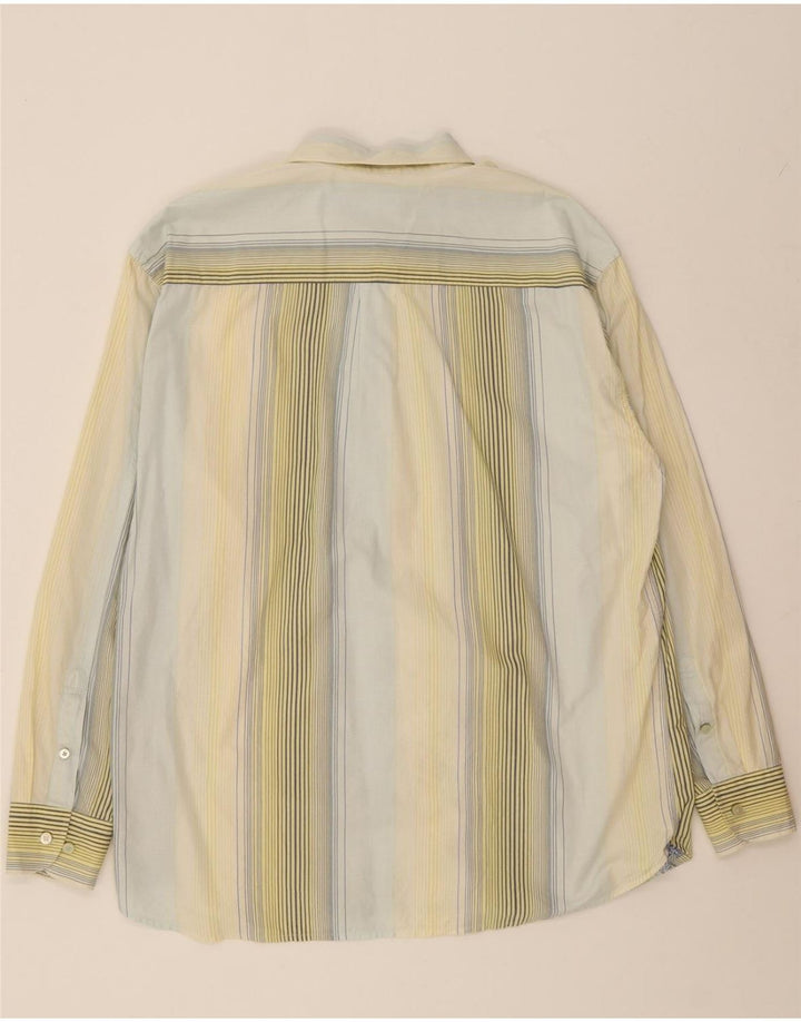 TOMMY HILFIGER Mens Shirt XL Yellow Striped Cotton Vintage Tommy Hilfiger and Second-Hand Tommy Hilfiger from Messina Hembry 