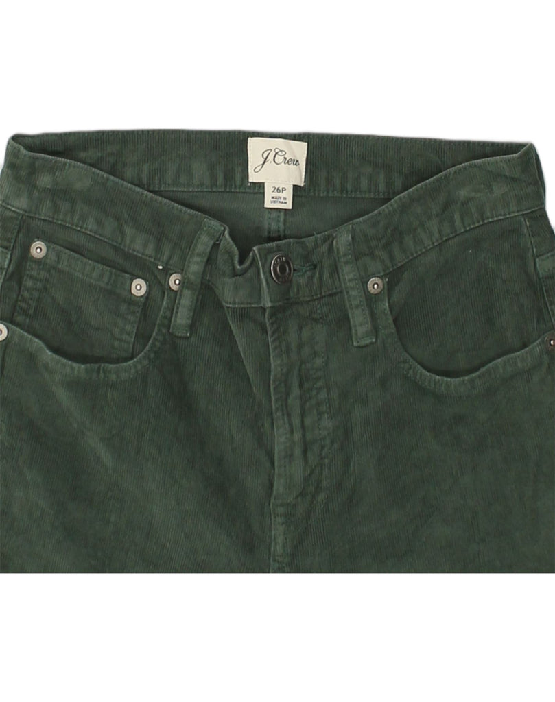 J. CREW Womens Straight Casual Trousers W26 L25 Green Cotton | Vintage J. Crew | Thrift | Second-Hand J. Crew | Used Clothing | Messina Hembry 