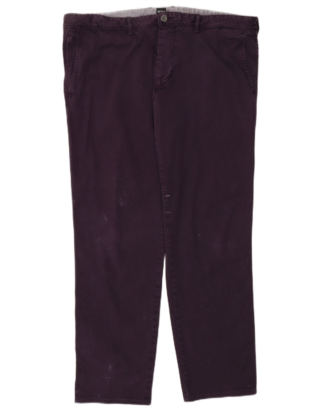 HUGO BOSS Mens Regular Fit Straight Chino Trousers W38 L30 Purple