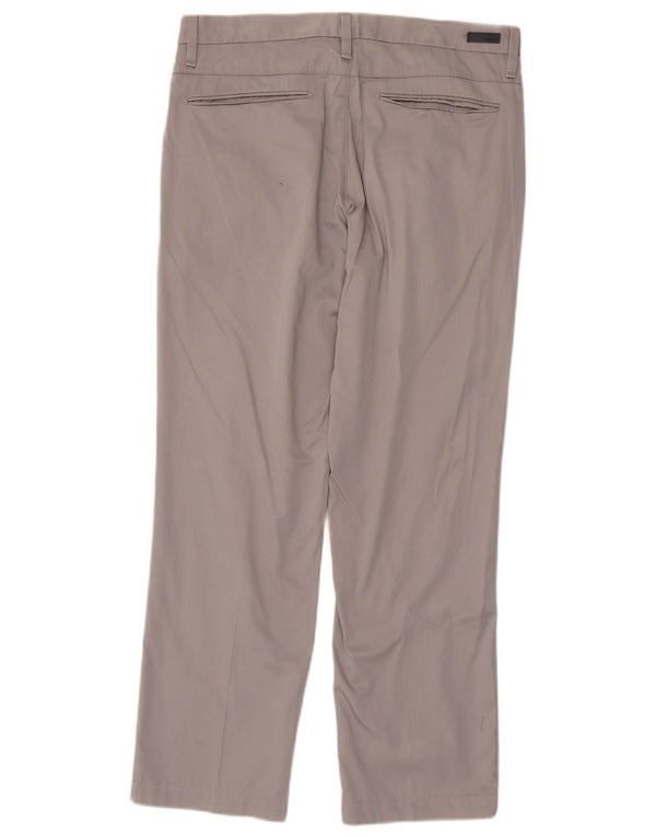 Marks & Spencer Mens Autograph Straight Chino Trousers W34 L29 Grey Cotton