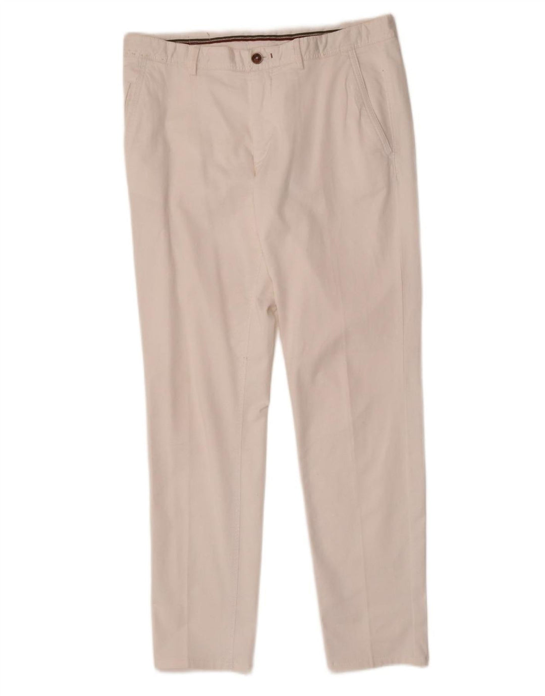 Massimo Dutti Mens Slim Chino Trousers EU 42 Large W32 L31 White