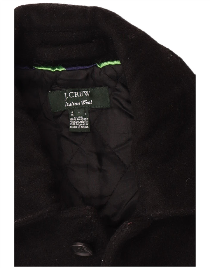 J. Crew Mens Overcoat UK 40 Large Black Wool