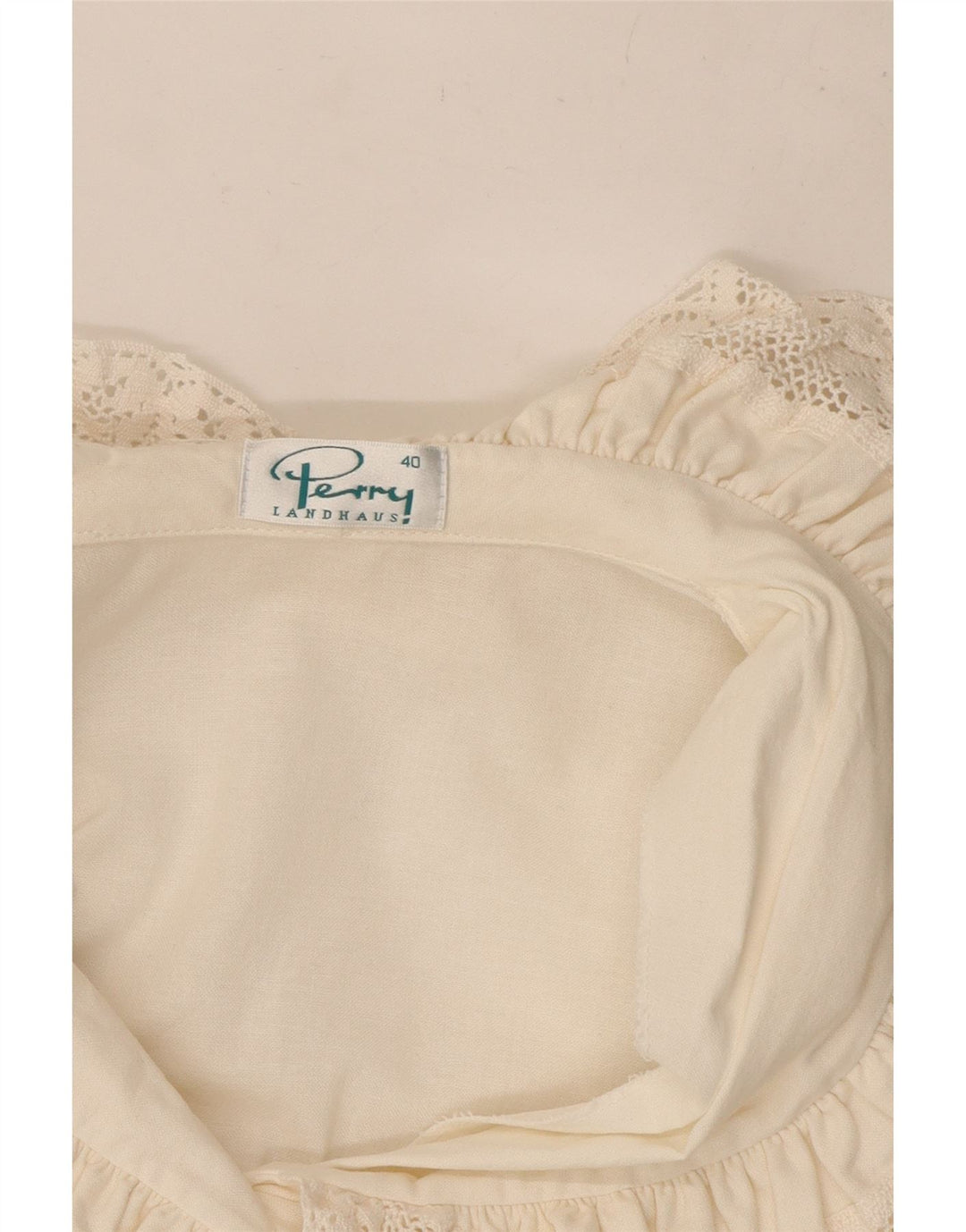 Perry Landhaus Womens Oversized Shirt Blouse EU 40 Medium White Cotton