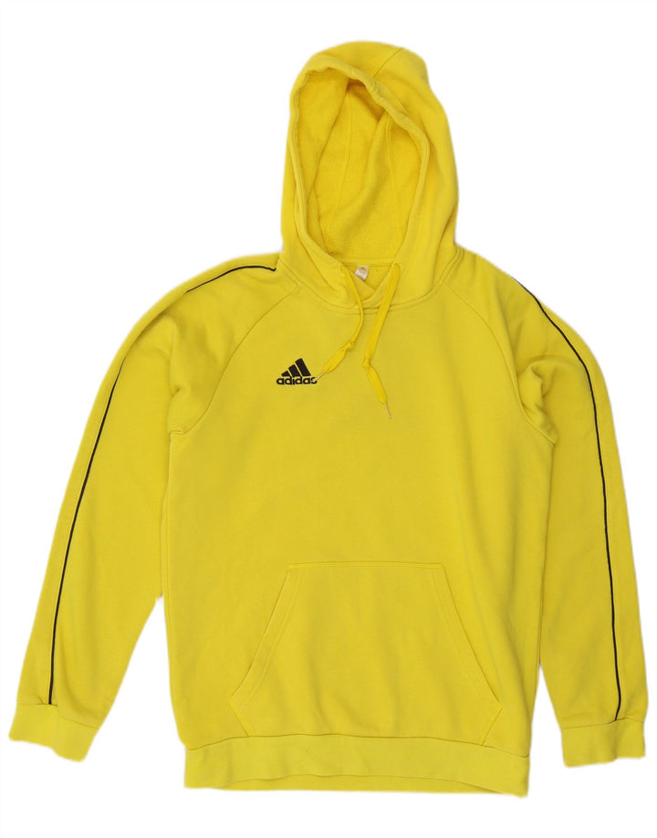 ADIDAS Mens Hoodie Jumper Medium Yellow Cotton
