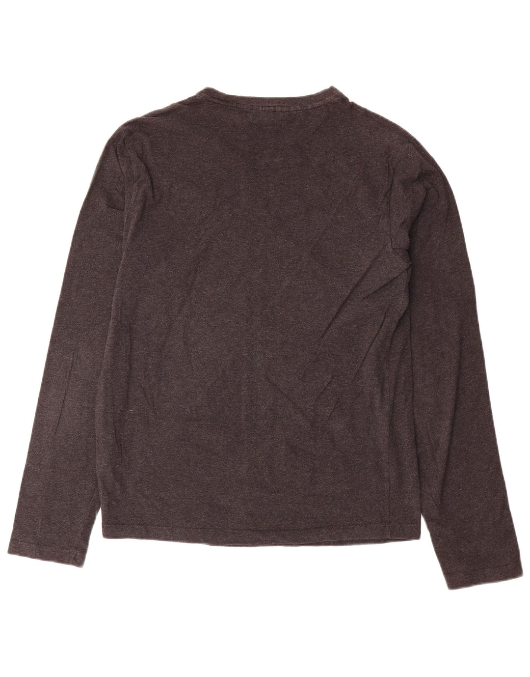 Trussardi Jeans Womens Top Long Sleeve UK 12 Medium Grey Cotton