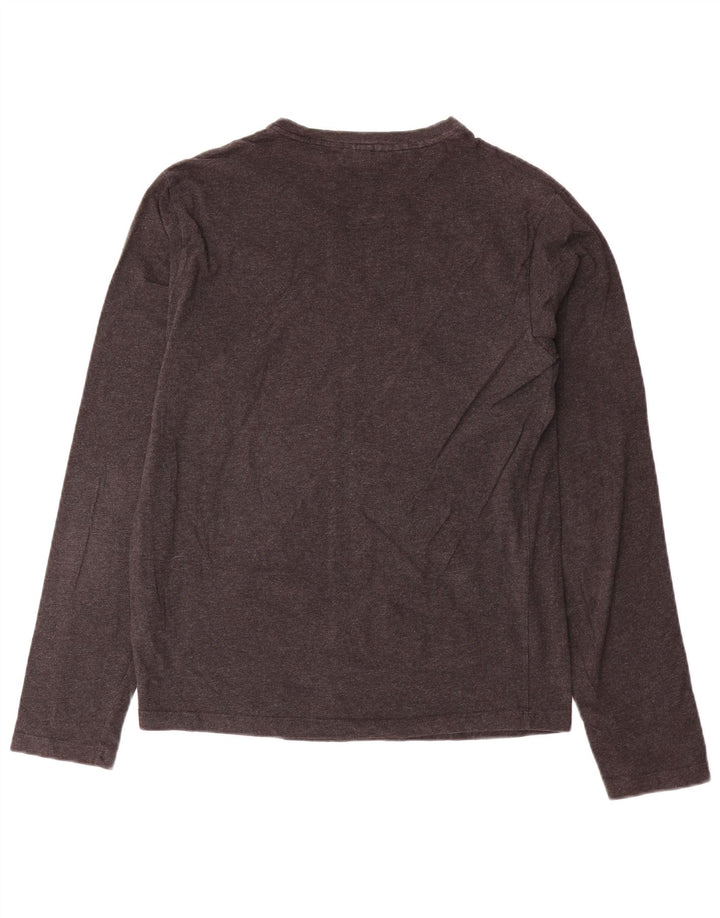 Trussardi Jeans Womens Top Long Sleeve UK 12 Medium Grey Cotton