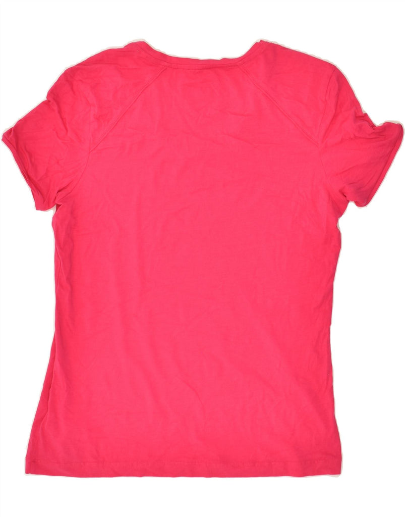 LOTTO Womens T-Shirt Top UK 18 XL Pink Cotton | Vintage Lotto | Thrift | Second-Hand Lotto | Used Clothing | Messina Hembry 