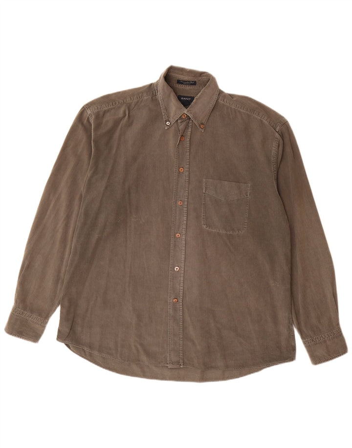 Gant Mens Corduroy Regular Fit Shirt XL Grey Cotton