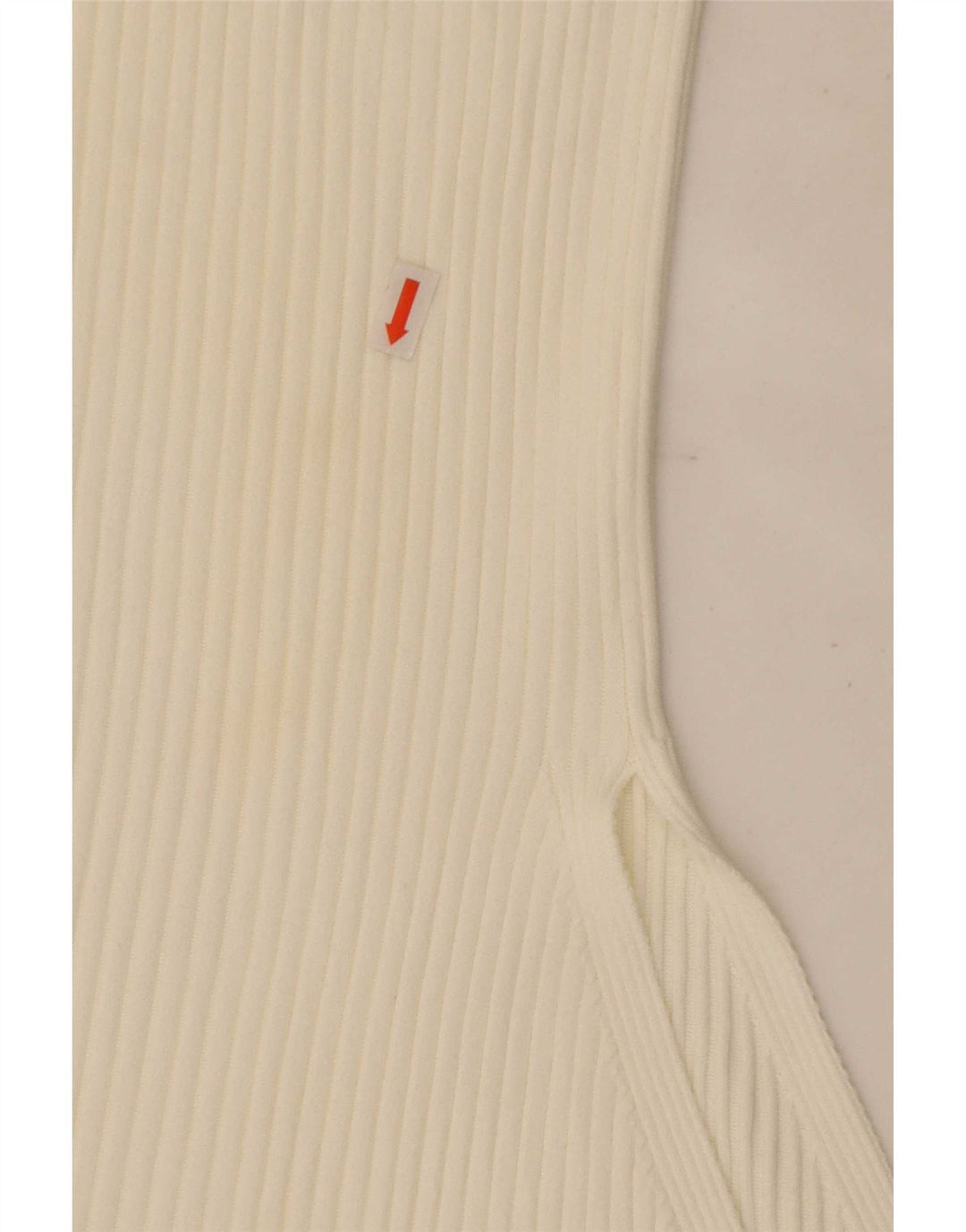 Zara Womens Knit Asymmetrical Skirt Small W26 Off White Polyester