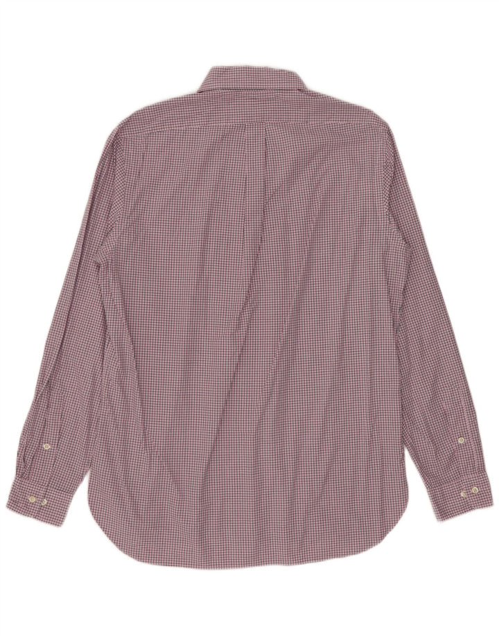 Ralph Lauren Mens Shirt Size 15 1/2 Medium Pink Check Cotton
