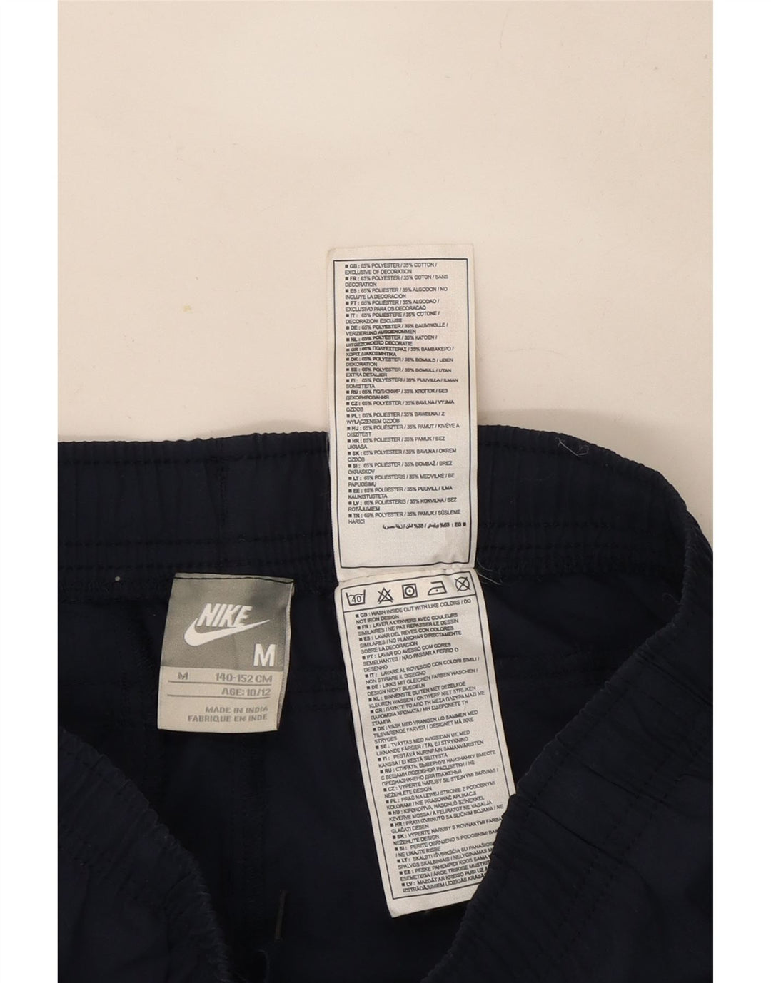 Nike Boys Tracksuit Trousers Joggers 10-11 Years Medium Navy Blue Polyester