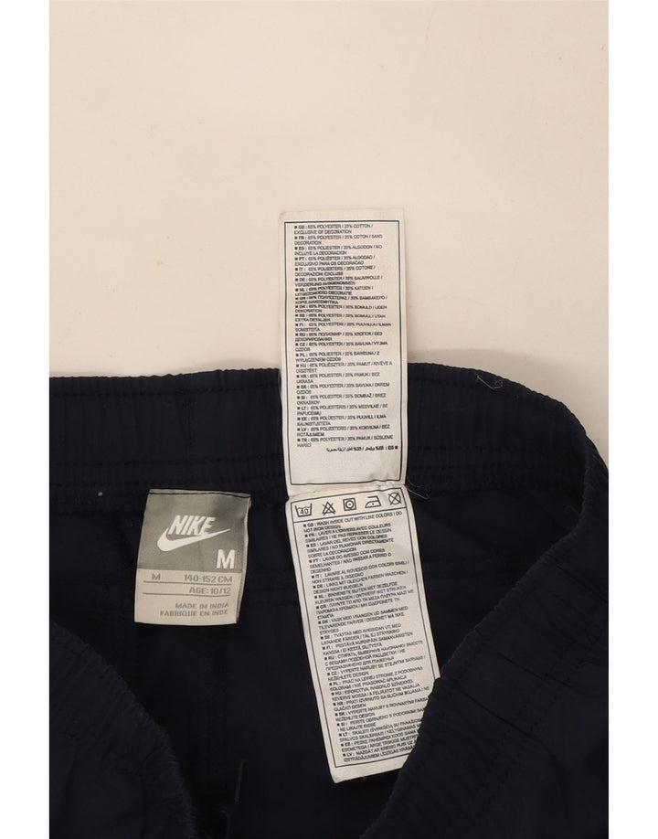 Nike Boys Tracksuit Trousers Joggers 10-11 Years Medium Navy Blue Polyester