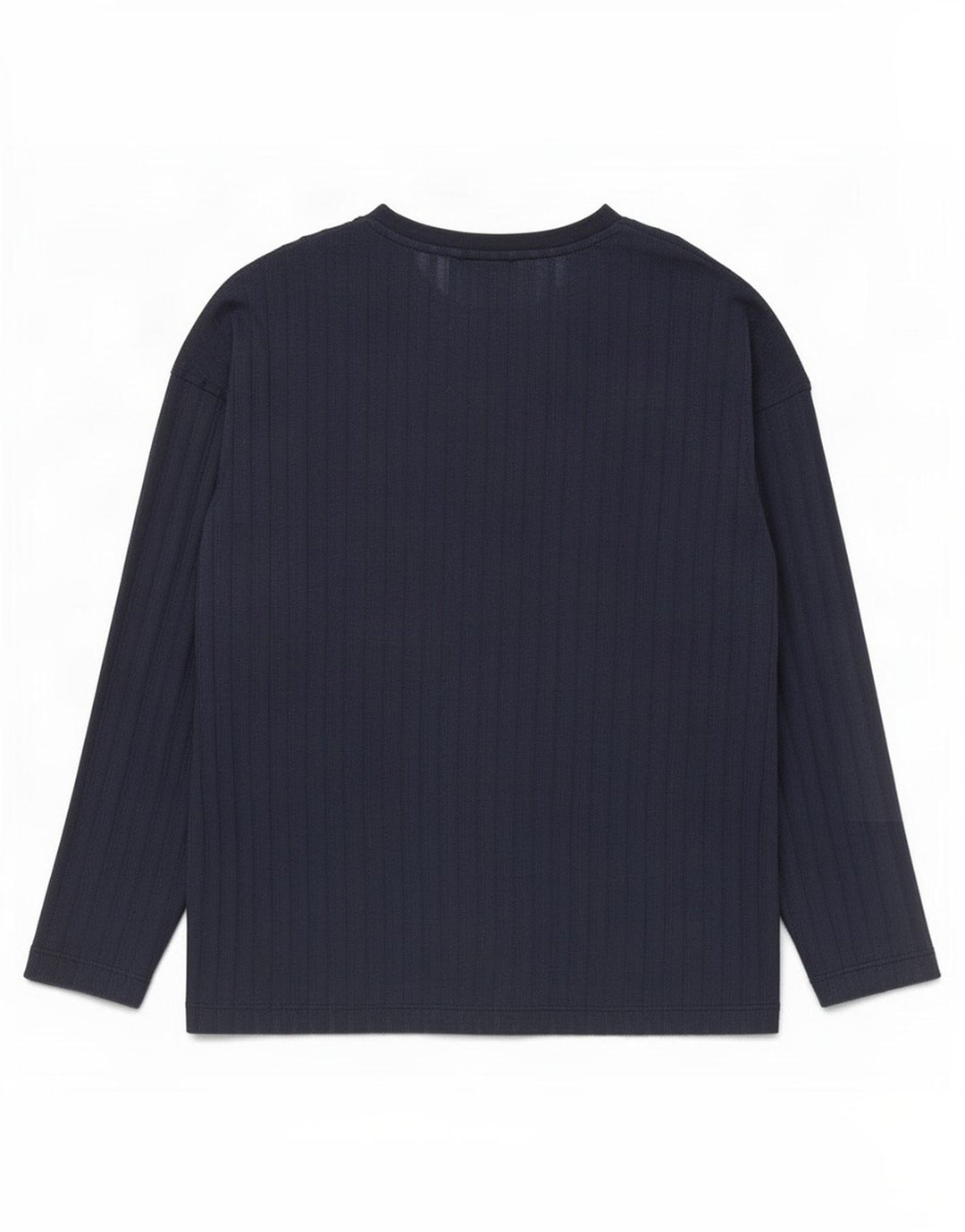 Marks & Spencer Womens Top Long Sleeve UK 12 Medium Navy Blue Polyester
