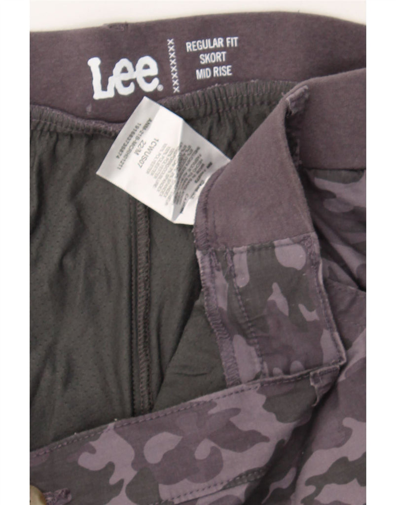 LEE Womens Skort Midrise Straight Skirt US 22 3XL W44 Grey Camouflage Vintage Lee and Second-Hand Lee from Messina Hembry 