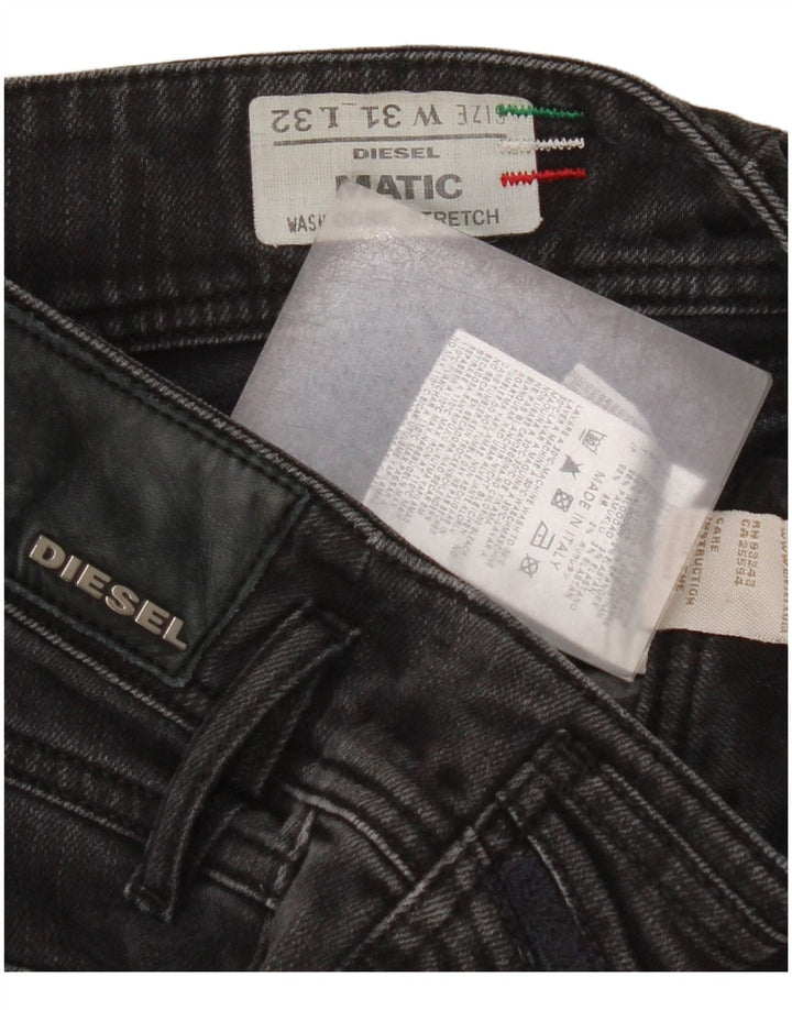 Diesel Womens Matic Stretch Straight Jeans W31 L26 Black Cotton