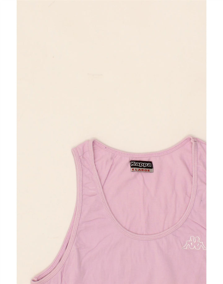 KAPPA Womens Vest Top UK 18 XL Pink Cotton Vintage Kappa and Second-Hand Kappa from Messina Hembry 