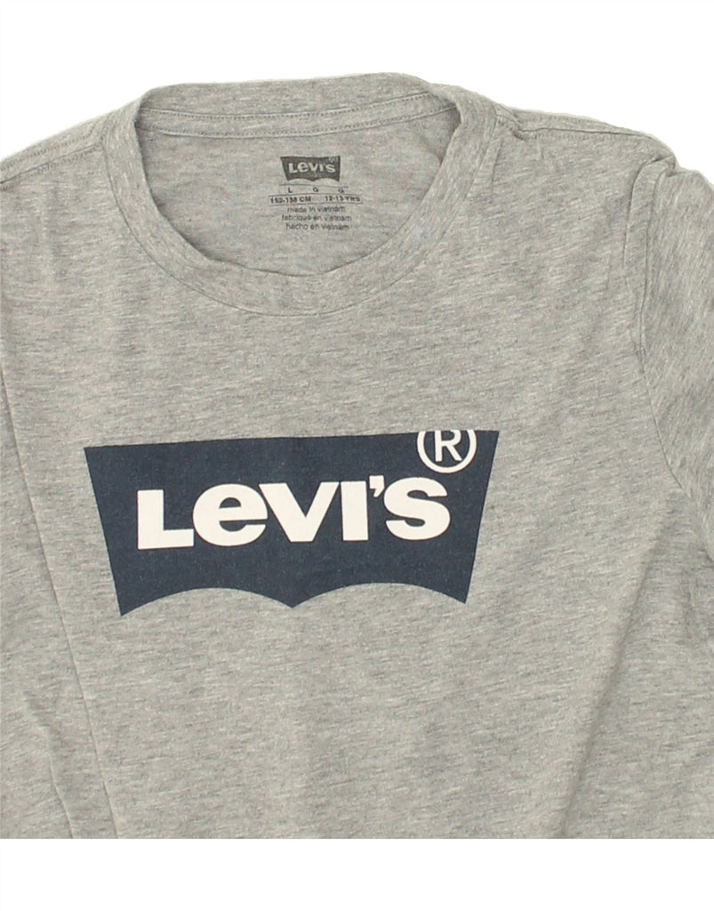 LEVI'S Boys Graphic T-Shirt Top 12-13 Years Large Grey Cotton | Vintage Levi's | Thrift | Second-Hand Levi's | Used Clothing | Messina Hembry 